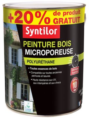 Peinture spéciale bois blanc satin 2,5 l LA FABRIQUE, 1372093, Peinture  et droguerie