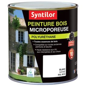 Peinture extérieure et intérieure bois microporeuse blanc Syntilor 0,5L