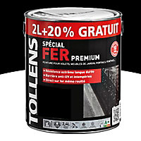 Peinture extérieure et intérieure fer noir satin Tollens 2L + 20% gratuit