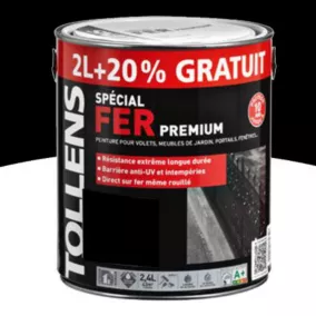 Peinture extérieure et intérieure fer noir satin Tollens 2L + 20% gratuit