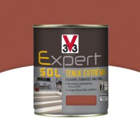 Peinture extérieure et intérieure pour sol tenue extrême V33 rouge oxyde 500 ml