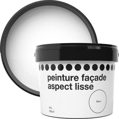 Peinture extérieure façade aspect lisse blanc 10L