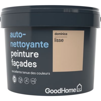 Peinture extérieure façade autonettoyante Premium GoodHome beige Dominica 10L