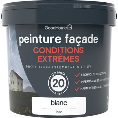 Peinture extérieure façade autonettoyante Premium GoodHome blanc 5L