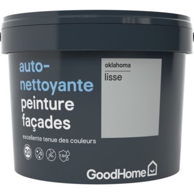 Peinture extérieure façade autonettoyante Premium GoodHome gris Oklahoma 10L