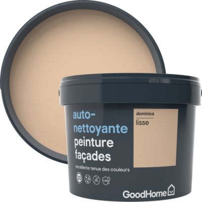 Peinture extérieure façade conditions extrêmes GoodHome beige Dominica 10L