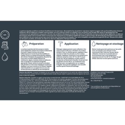 Peinture extérieure façade conditions extrêmes GoodHome crème Vail 5L