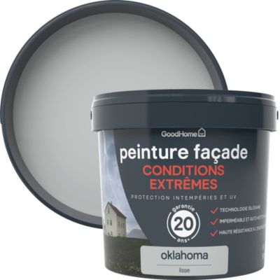 Peinture extérieure façade conditions extrêmes GoodHome gris Oklahoma 5L