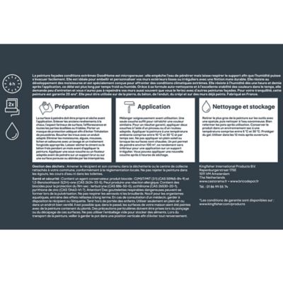 Peinture extérieure façade conditions extrêmes GoodHome ton pierre 10L