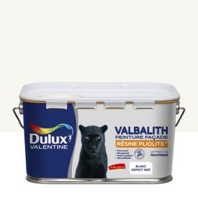 Peinture extérieure façade monocouche microporeuse Valbalith Dulux Valentine mat blanc 2,5L