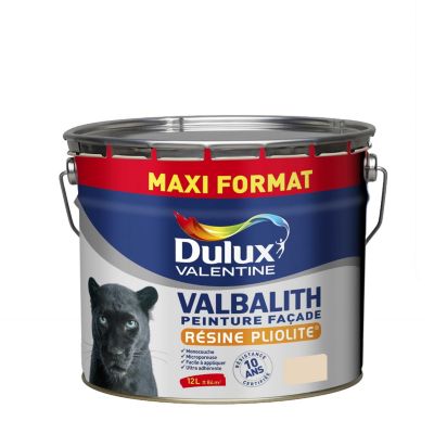 Peinture extérieure façade monocouche microporeuse Valbalith Dulux Valentine mat ton pierre 12L