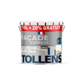Peinture extérieure façade Tollens express RAL 9001 ton pierre 10L+ 20% gratuit