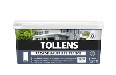 Peinture extérieure façade Tollens haute résistance blanc 2,5L