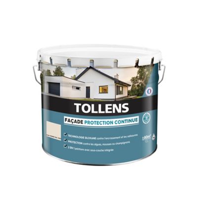 Peinture extérieure façade Tolpro tous temps TOLLENS PRO ton pierre mat 5l