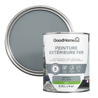 Peinture extérieure fer anti-rouille GoodHome RAL 7040 gris delaware satin 0.75L