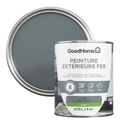 Peinture extérieure fer anti-rouille GoodHome RAL 7046 gris tulsa satin 0.75L