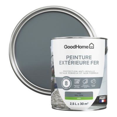 Peinture extérieure fer anti-rouille GoodHome RAL 7046 gris tulsa satin 2.5L