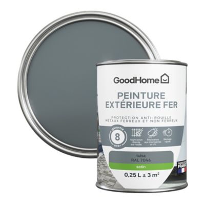 Peinture extérieure fer anti-rouille GoodHome RAL 7046 gris tulsa satin 250ml