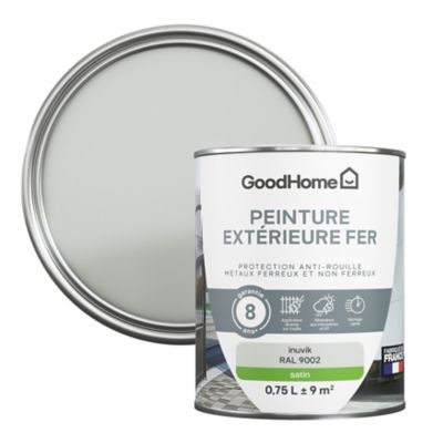 Peinture extérieure fer anti-rouille GoodHome RAL 9002 gris inuvik satin 0.75L