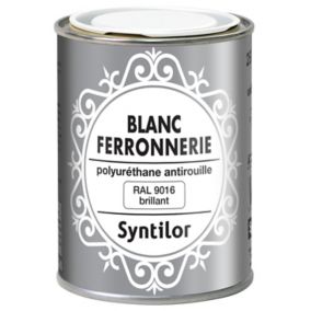 Peinture extérieure fer antirouille blanc brillant Syntilor 250ml