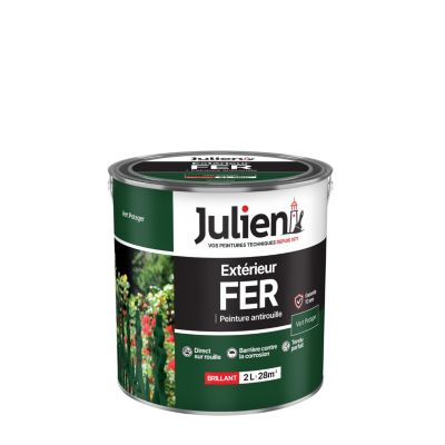 Peinture extérieure fer antirouille Julien vert potager brillant 2L