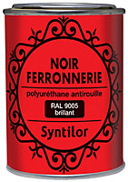 Peinture extérieure fer antirouille noir brillant Syntilor 250ml