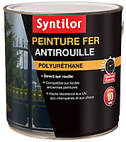 Peinture extérieure fer antirouille noir mat Syntilor 1,5L