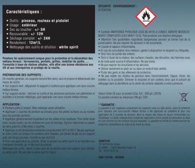 Peinture extérieure fer C-Deco brillant anthracite 2,5L