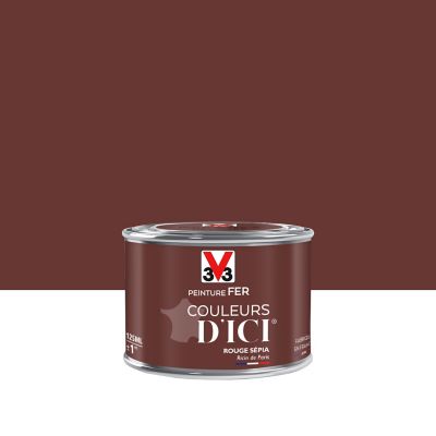 Lot De 4 Pots De Peinture V33 Rouge Sépia – 0,5L Chacun, Pour Métal, Intérieur Ou Extérieur !
