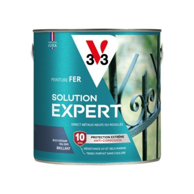 Peinture extérieure fer Solution expert bleu hoggar brillant V33 2L