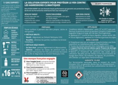 Peinture extérieure fer Solution expert bleu hoggar brillant V33 2L