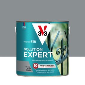 Peinture extérieure fer Solution expert gris galet brillant V33 2L