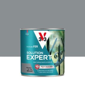 Peinture extérieure fer Solution expert gris galet brillant V33 500ml