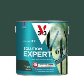 Peinture extérieure fer Solution expert vert basque brillant V33 2L