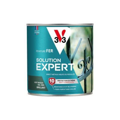 Peinture extérieure fer Solution expert vert basque brillant V33 500ml