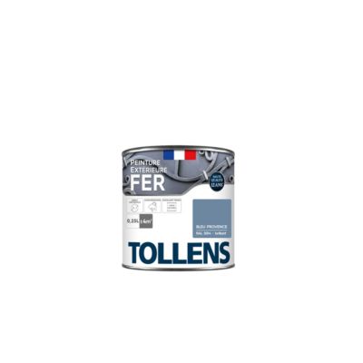 Peinture extérieure fer Tollens brillant bleu provence 250ml