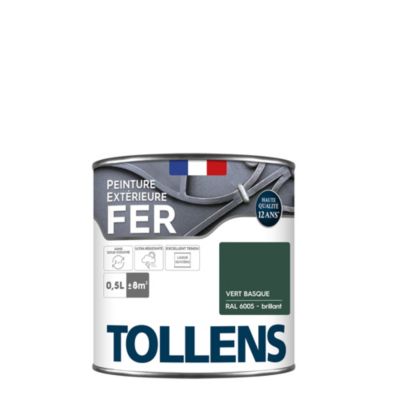 Peinture extérieure fer Tollens brillant vert basque 500ml