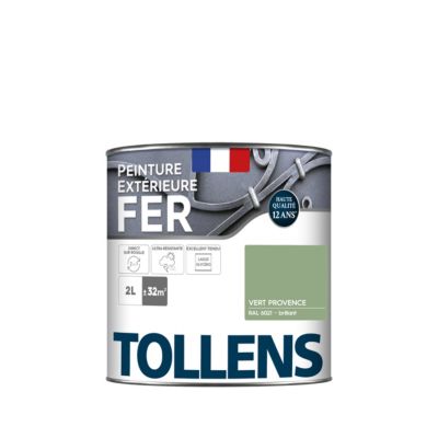 Peinture extérieure fer Tollens brillant vert provence 2L