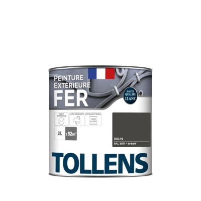Peinture extérieure fer Tollens RAL 8019 brun brillant 2L