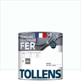 Peinture extérieure fer Tollens RAL 9016 blanc brillant 2L