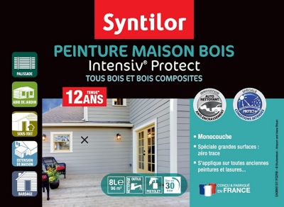 Peinture extérieure maison bois Intensiv Protect Syntilor beige patiné 8L