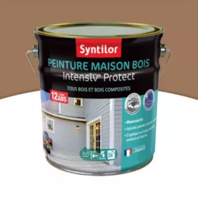 Peinture extérieure maison bois Intensiv Protect Syntilor marron 2L