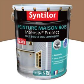 Peinture extérieure maison bois Intensiv Protect Syntilor marron 8L