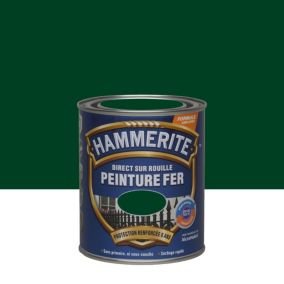 Peinture extérieure métal direct sur rouille Hammerite brillant laqué vert buisson 2,5L