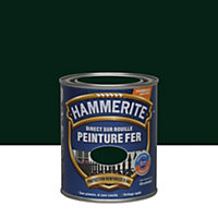 Peinture extérieure métal direct sur rouille Hammerite brillant laqué vert forêt 0,75L