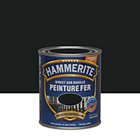 Peinture extérieure métal direct sur rouille Hammerite mat noir ferronnerie 0,75L