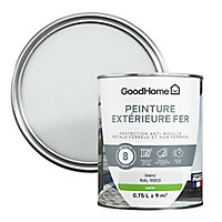 Peinture extérieure métal GoodHome blanc RAL 9003 satin 0.75L