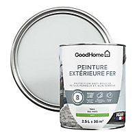 Peinture extérieure métal GoodHome blanc RAL 9003 satin 2.5L
