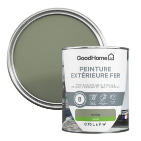 Peinture extérieure métal GoodHome Fermoy vert satin 0.75L