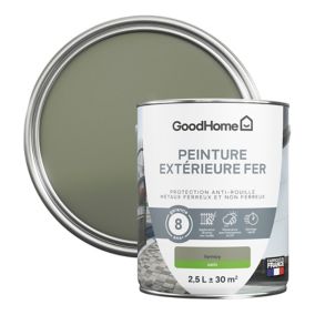 Peinture extérieure métal GoodHome Fermoy vert satin 2.5L